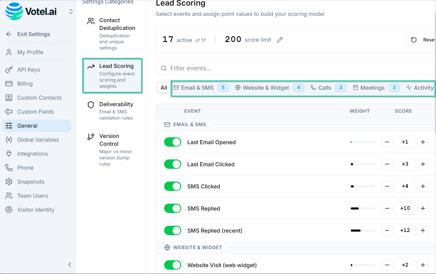 Tracked Engagement Events